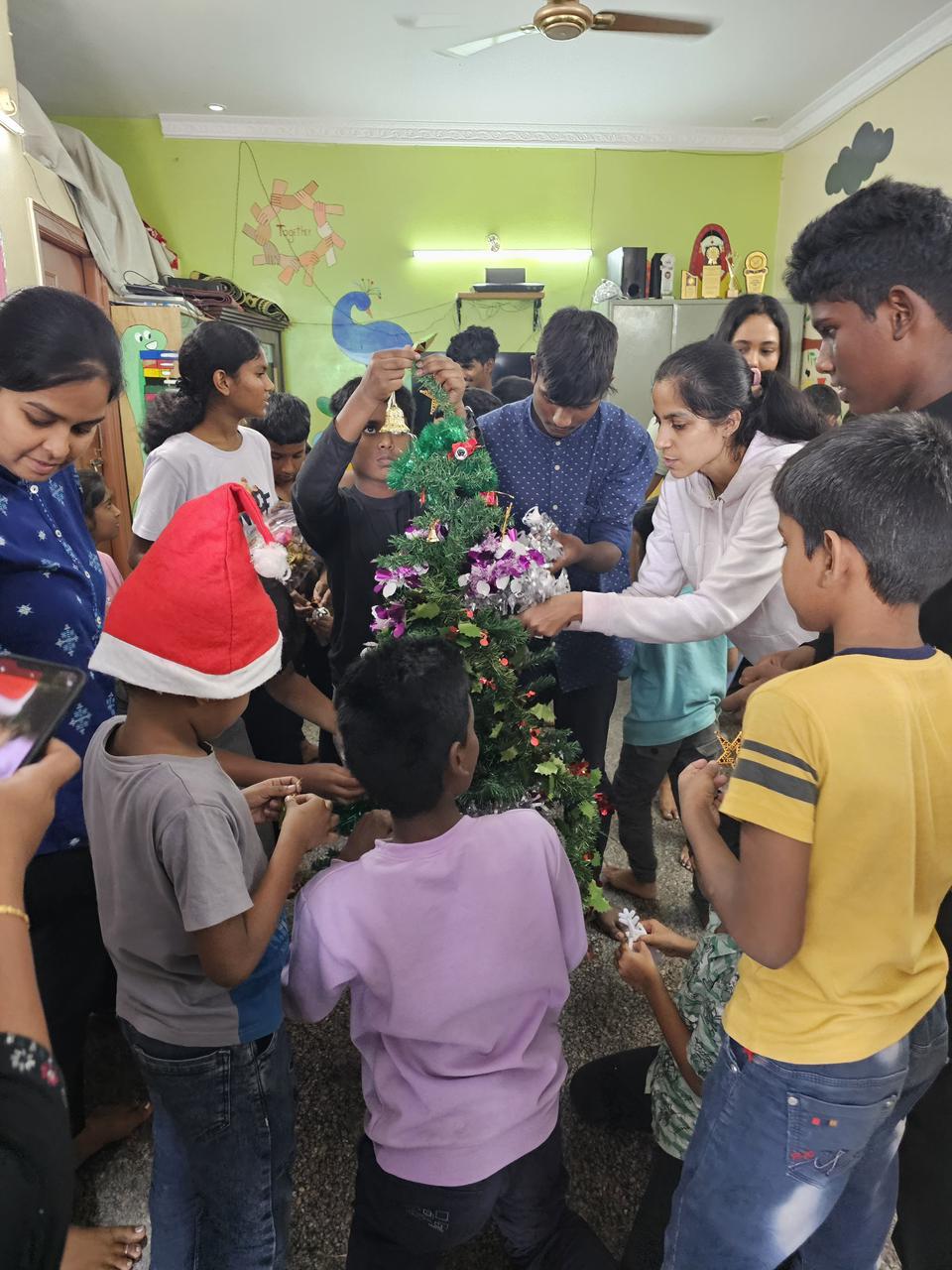 Children with project